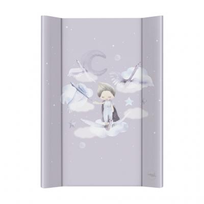 CEBA BABY Podložka prebaľovacia 2-hranná s pevnou doskou (50x70) Basic Wild Swans
