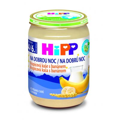 HiPP BIO KAŠA Dobrú noc Krupicová s banánom