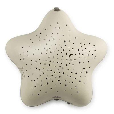 PABOBO Magický hviezdny projektor nočnej oblohy s melódiou na batérie - Star Beige