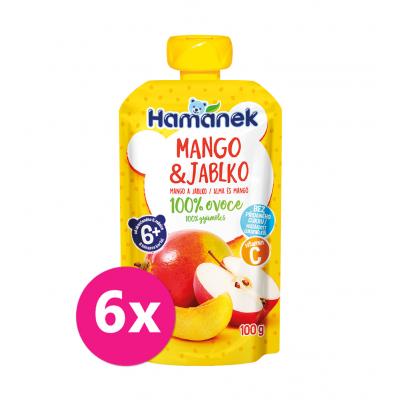 6x HAMÁNEK Mango & jablko 100 g