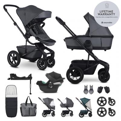 EASYWALKER SET Kočík 4v1 Harvey⁵ Premium Mineral Grey XXL AIR + CYBEX Aton B2 i-Size