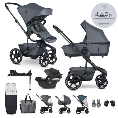 EASYWALKER SET Kočík 4v1 Harvey⁵ Premium Mineral Grey XXL RWS + CYBEX Aton B2 i-Size