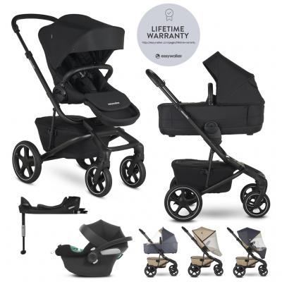EASYWALKER SET Kočík 4v1 Jimmey Pepper Black LITE RWS + CYBEX Aton B2 i-Size + základňa