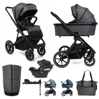 MUUVO SET Kočík 4v1 Slick 2.0 set Iron graphite + CYBEX Aton B2 i-Size + základňa