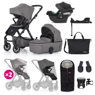 PETITE&MARS SET Kočík 4v1 ICON Dove Grey XXL RWS + CBX By CYBEX Aton B2 i-Size