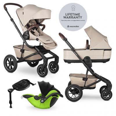 EASYWALKER Kočík kombinovaný Jimmey Explore Pearl Taupe AIR + KIDDY Evoluna i-size 2 + Základňa