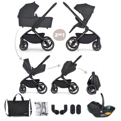 PETITE&MARS Kočík kombinovaný SCOUT 3v1 Anthracite Moon s Core Pro i-Size