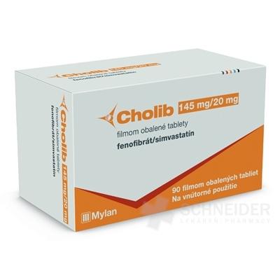 Cholib 145 mg/20 mg filmom obalené tablety