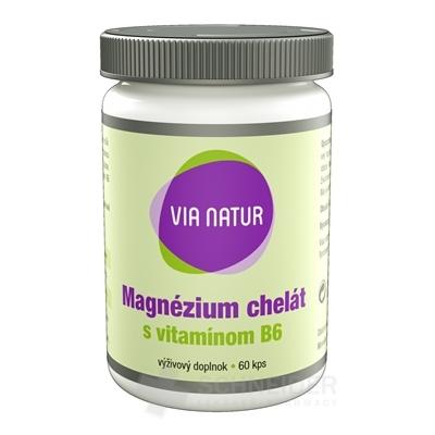 VIA NATUR Magnézium chelát s vitamínom B6