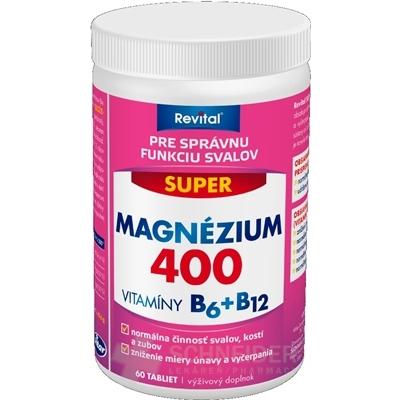 Revital SUPER MAGNÉZIUM 400 + VITAMÍNY B6+B12