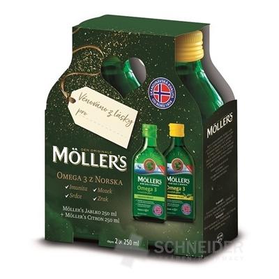 MOLLER´S Omega 3 RYBÍ OLEJ (Citrón + Jablko)