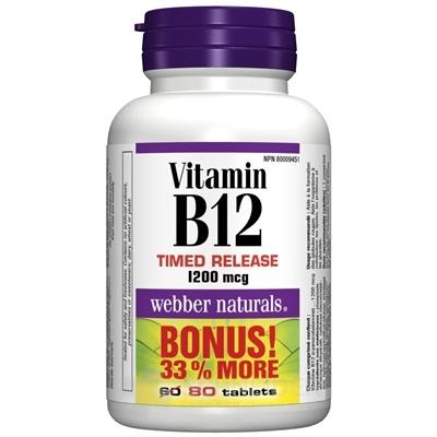 Webber Naturals Vitamín B12 1200 mcg