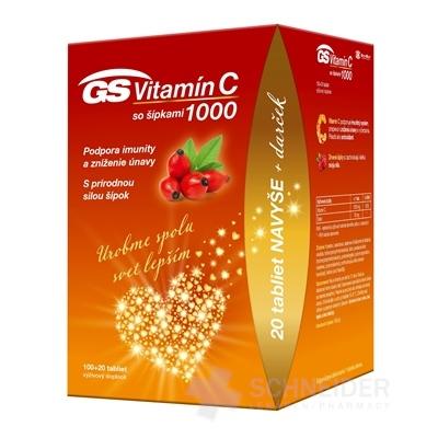 GS Vitamin C1000 + šípky tbl. 100+20 darček 2021