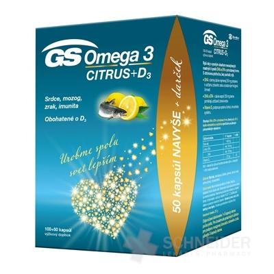 GS Omega 3 Citrus + D cps. 100+50 darček 2021