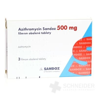 Azithromycin Sandoz 500 mg filmom obalené tablety