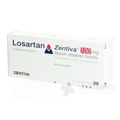 Losartan Zentiva 100 mg filmom obalené tablety