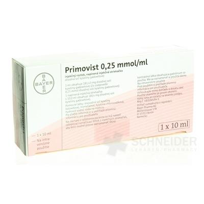 Primovist 0,25 mmol/ml, naplnená inj. striekačka