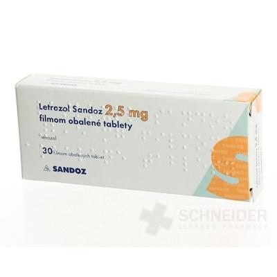 Letrozol Sandoz 2,5 mg filmom obalené tablety