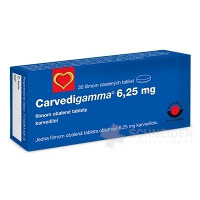 Carvedigamma 6,25 mg filmom obalené tablety