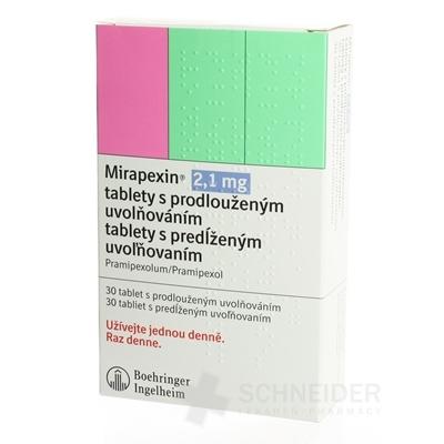 Mirapexin 2,1 mg tablety s predĺženým uvoľňovaním