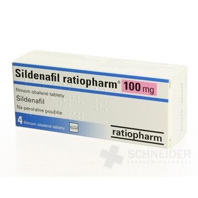 Sildenafil ratiopharm 100 mg filmom obalené tabl.