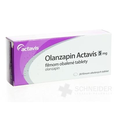 Olanzapin Actavis 5 mg filmom obalené tablety
