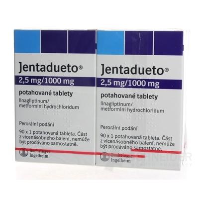 Jentadueto 2,5 mg/1000 mg filmom obalené tablety