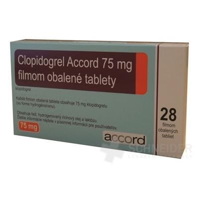 Clopidogrel Accord 75 mg filmom obalené tablety
