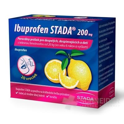 Ibuprofen STADA 200 mg perorálny prášok 20 sáčkov