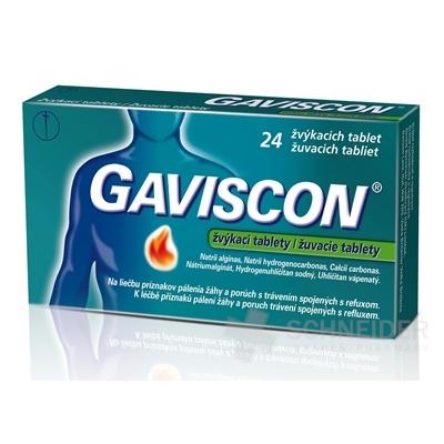 Gaviscon žuvacie tablety 24 tabliet