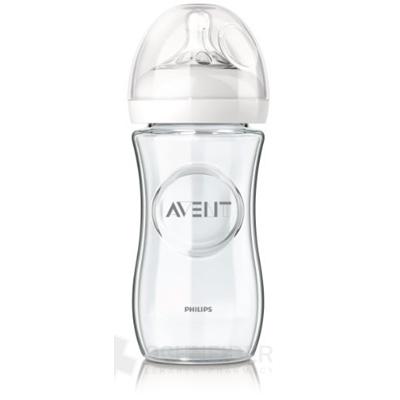 AVENT FĽAŠA Natural SKLO 0%BPA 240 ml