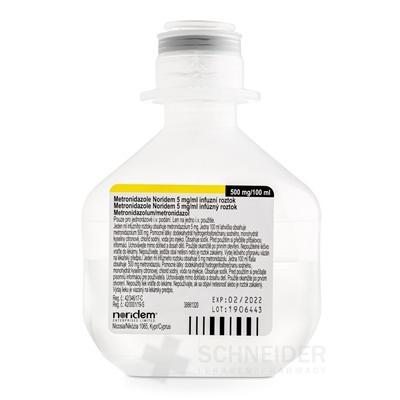 Metronidazole Noridem 5 mg/ml infúzny roztok