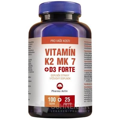 Pharma Activ Vitamín K2 MK 7 + D3 FORTE
