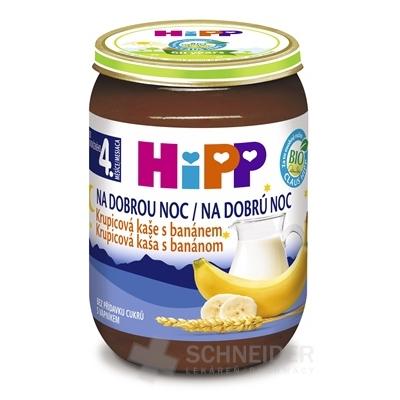 HiPP BIO KAŠA Dobrú noc Krupicová s banánom