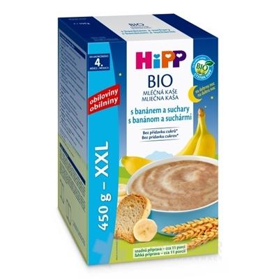 HiPP BIO Mliečna KAŠA Dobrú noc s banán.a suchármi