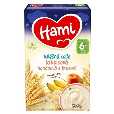 Hami mliečna kaša krupicová banánová s broskyňou