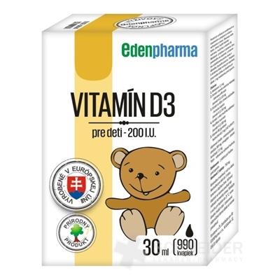 EDENPharma VITAMÍN D3 pre deti 200 I.U.