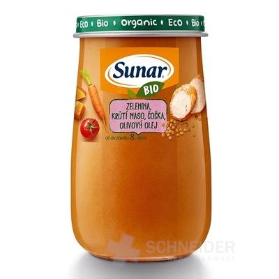 Sunar BIO príkrm ZELENINA, MORČACIE MÄSO, ŠOŠOVICA