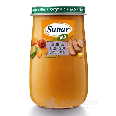 Sunar BIO príkrm ZELENINA, TEĽACIE MÄSO