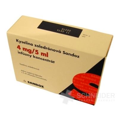 Kyselina zoledrónová Sandoz 4 mg/5 ml