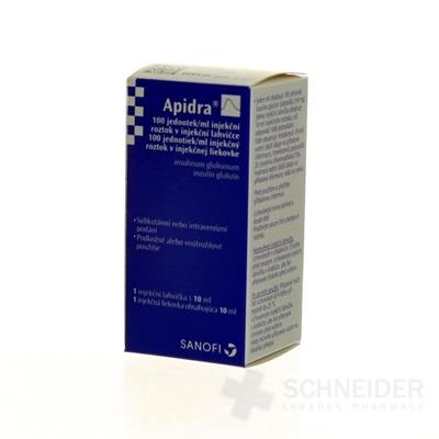 Apidra 100 jednotiek/ml inj. roztok v liekovke