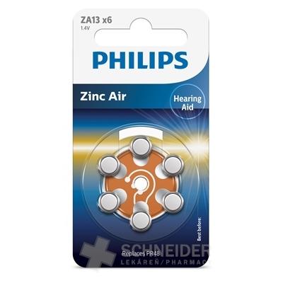 PHILIPS Zinc Air ZA13 batérie
