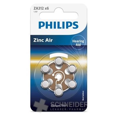 PHILIPS Zinc Air ZA312 batérie
