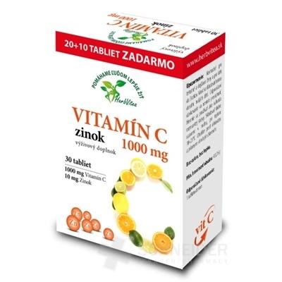 HerbVitea VITAMÍN C 1000 mg, zinok