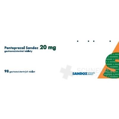 Pantoprazol Sandoz 20 mg gastrorezistentné tablety