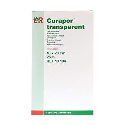 Curapor Krytie na rany Transparent, sterilne, vodeodolne 10x20cm, 25ks