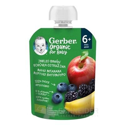 Gerber Organic Kapsička Jablko, banán, čučoriedka