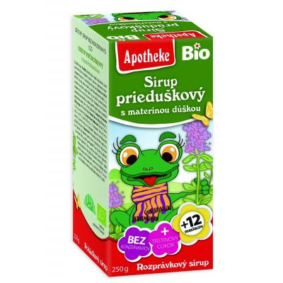 APOTHEKE BIO ROZPRÁVKOVÝ SIRUP PRIEDUŠKOVÝ S MATERINOU DÚŠKOU (od ukonč. 12. mesiaca) 1x250 g
