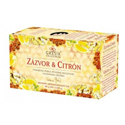Grešík Zázvor & Citrón & Med porciovaný bylinný čaj 20x2 g (40 g)