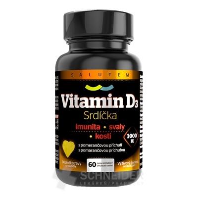 Vitamín D3 Srdiečka 1000 IU SALUTEM